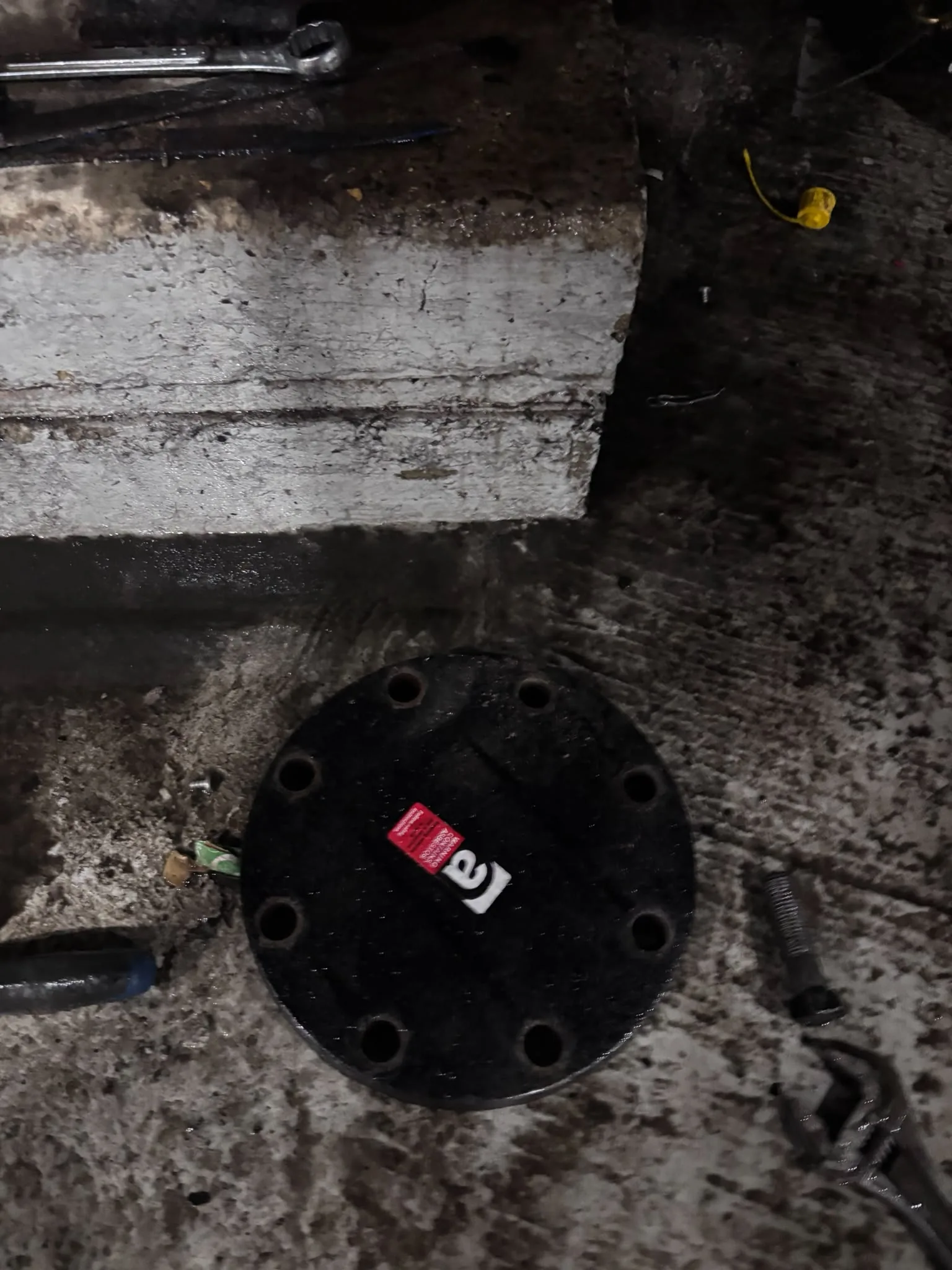 Artex scraping from a concrete ceiling during Crystal Palace refurbishment