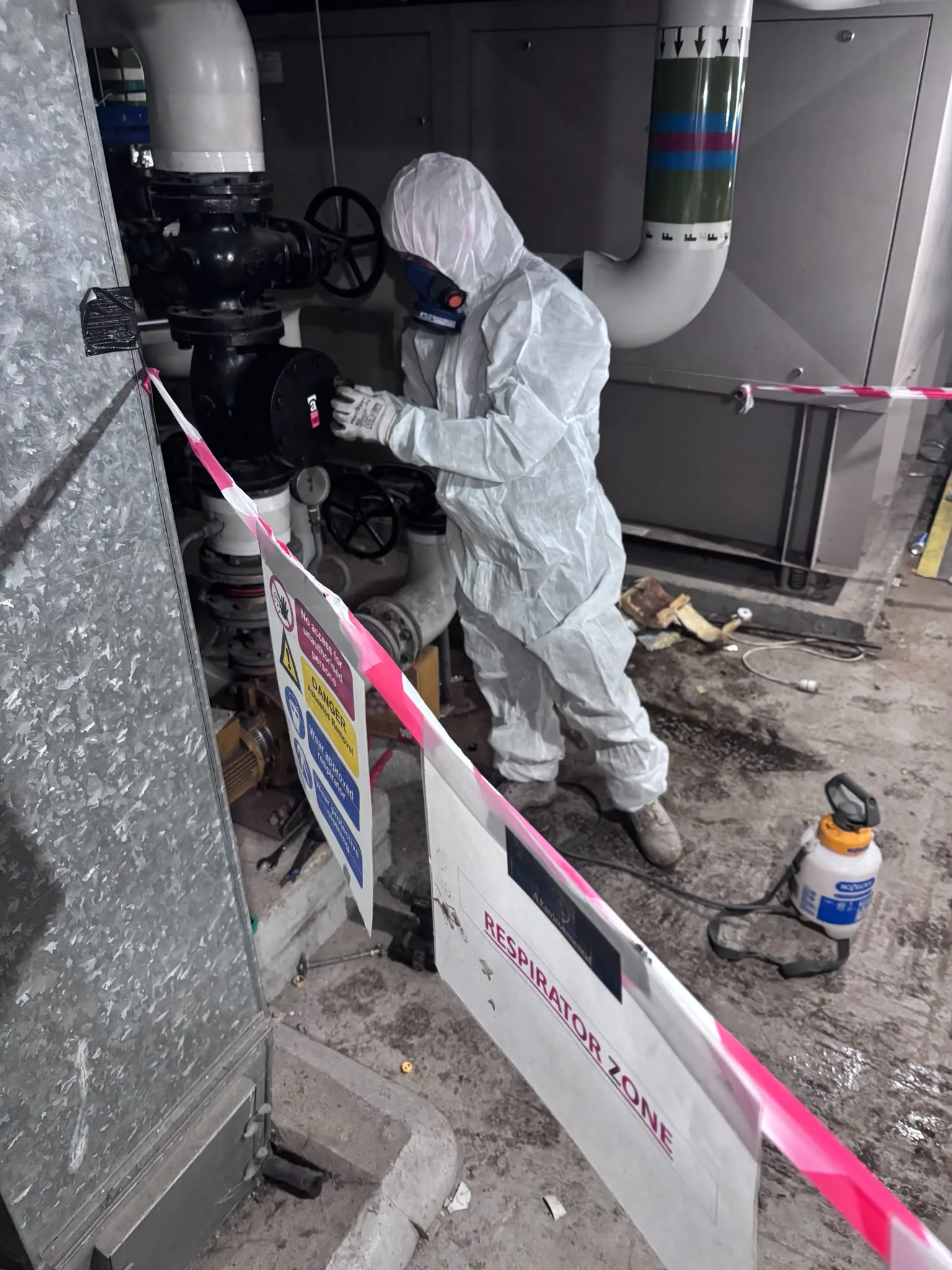 Asbestos artex removal from concrete soffit in Crystal Palace